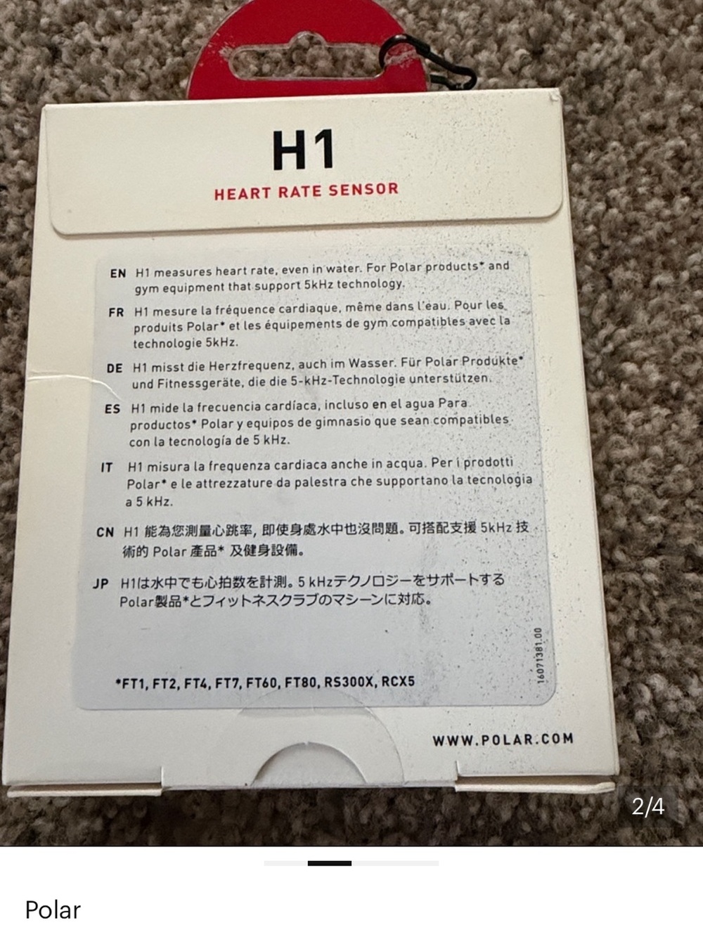 Polar H1 Heart Rate Sensor - New In Box! - Picture 2 of 4